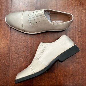 Cream Slip-On Loafers with Elegant Design